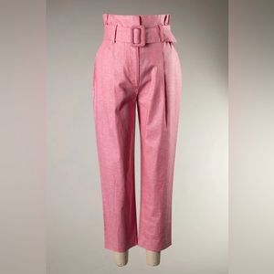 Audrey 1950s Pink Sky High Waist Capri Pants